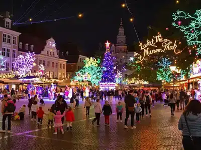 Families enjoying Munich&rsquo;s vibrant nightlife together.