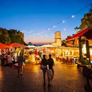 Rhodes nightlife with families, couples, and local cuisine.