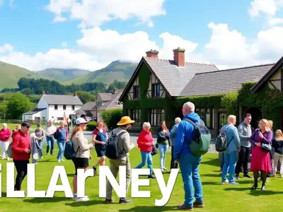 Tourists enjoying activities in Killarney&rsquo;s scenic landscape.