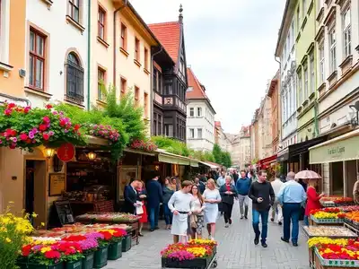 Traditional Polish cuisine and vibrant street life in Warsaw.
