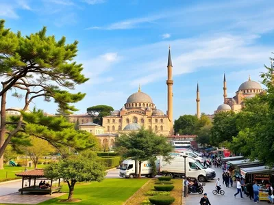 Scenic view of Ankara's historic landmarks and parks.