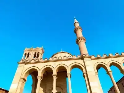 Historic Seljuk architecture with intricate carvings and arches.