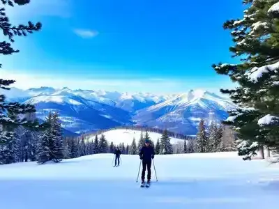 Skiers enjoying a snowy mountain landscape in Turkey.